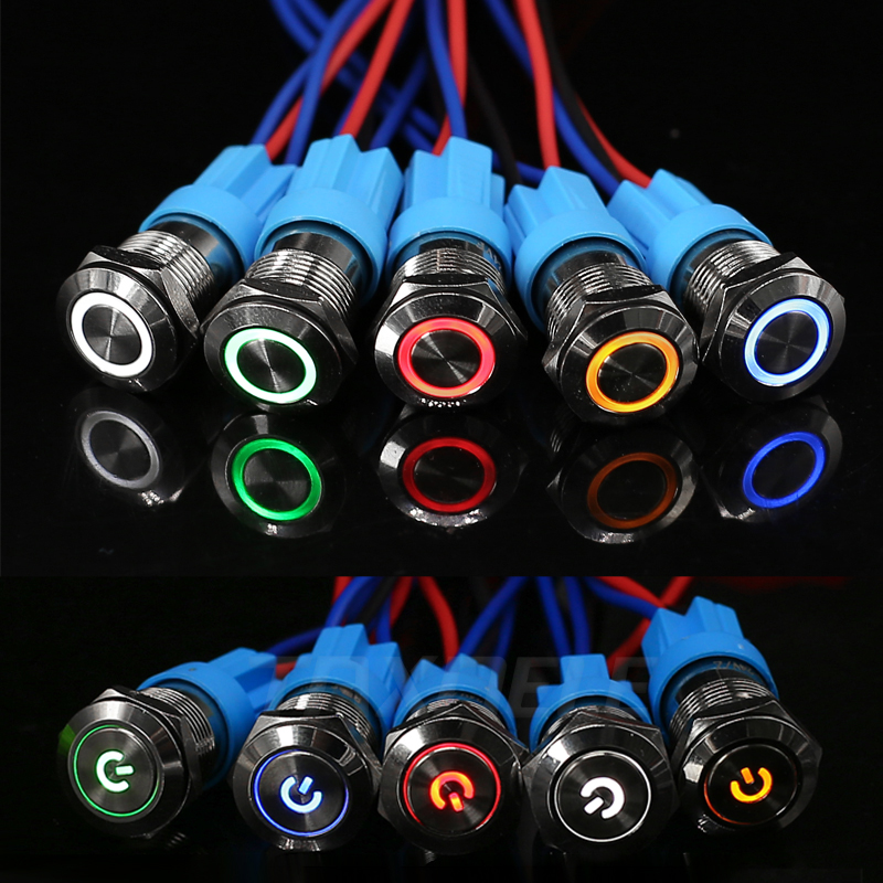 12mm LED Metal Push Button Switch 