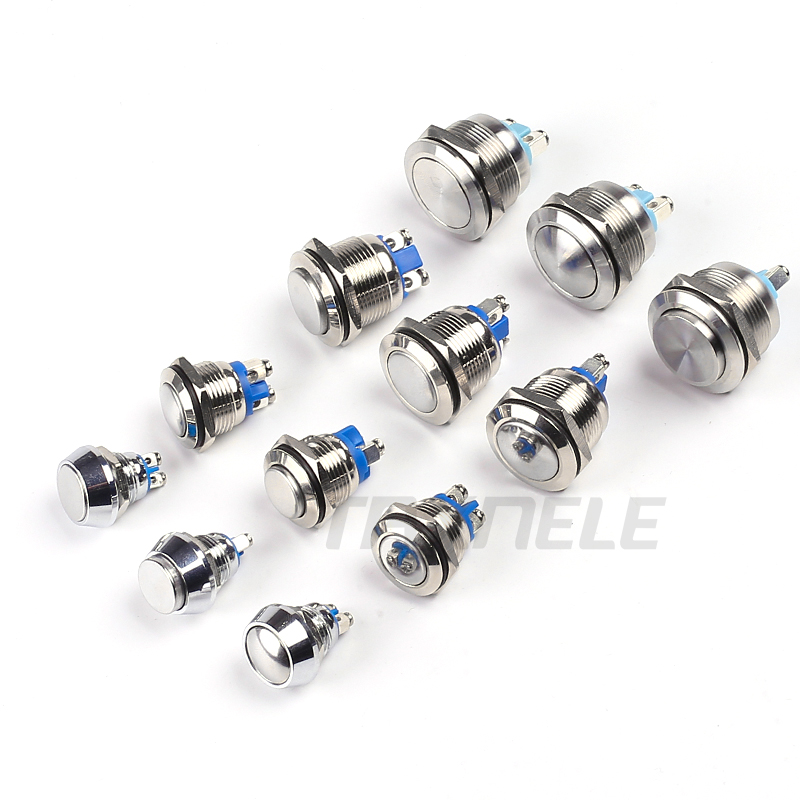 12mm 16mm 19mm 22mm reset screw metal push button