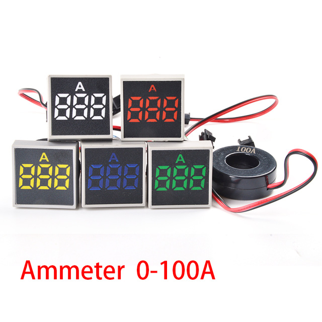 22MM Digital Square LCD Ammeter