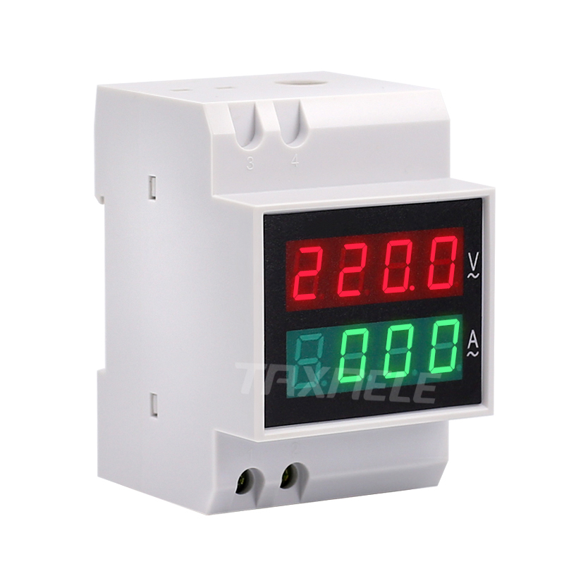 Din Rail 4 Digital Voltage Current Meter