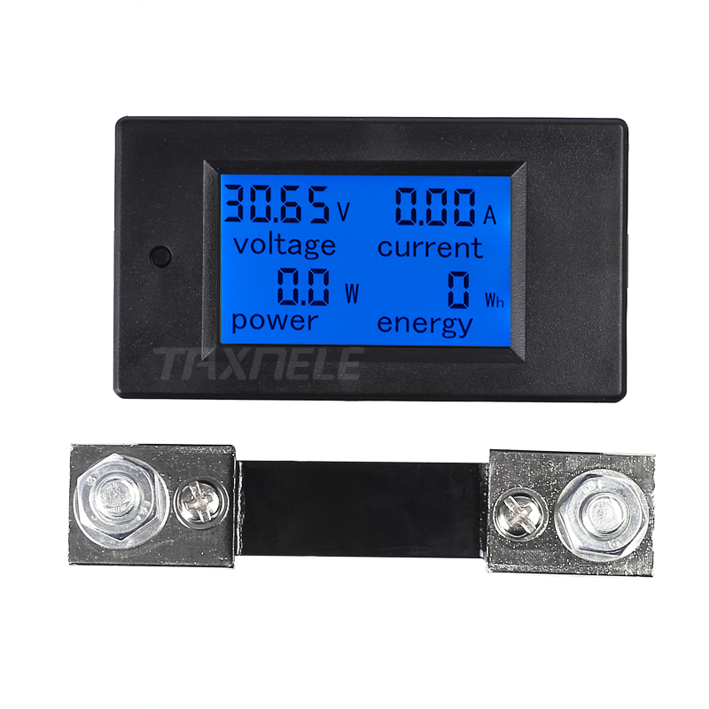 DC Digital LCD Voltage Current Power Energy Meters 