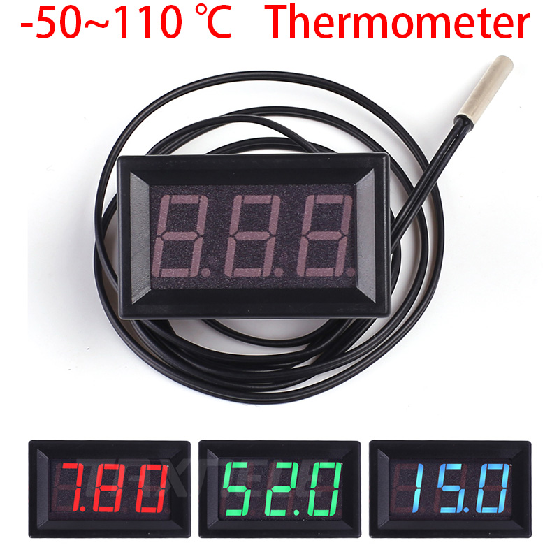 -50~110 Degrees Mini Digital LCD Thermometer NTC 