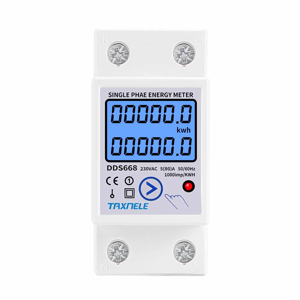 Din Rail Digital Single Phase Reset Zero Energy Meter kWh Voltage Current Power Consumption Meter Wattmeter 220V 110V AC