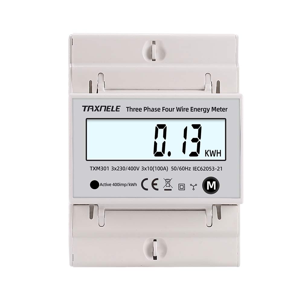 Multifunction 380V 3 Phase 4 Wire Wattmeter Power Bidirectional Energy Meter KWH Voltage Current 100A AC 50Hz 60Hz Solar PV